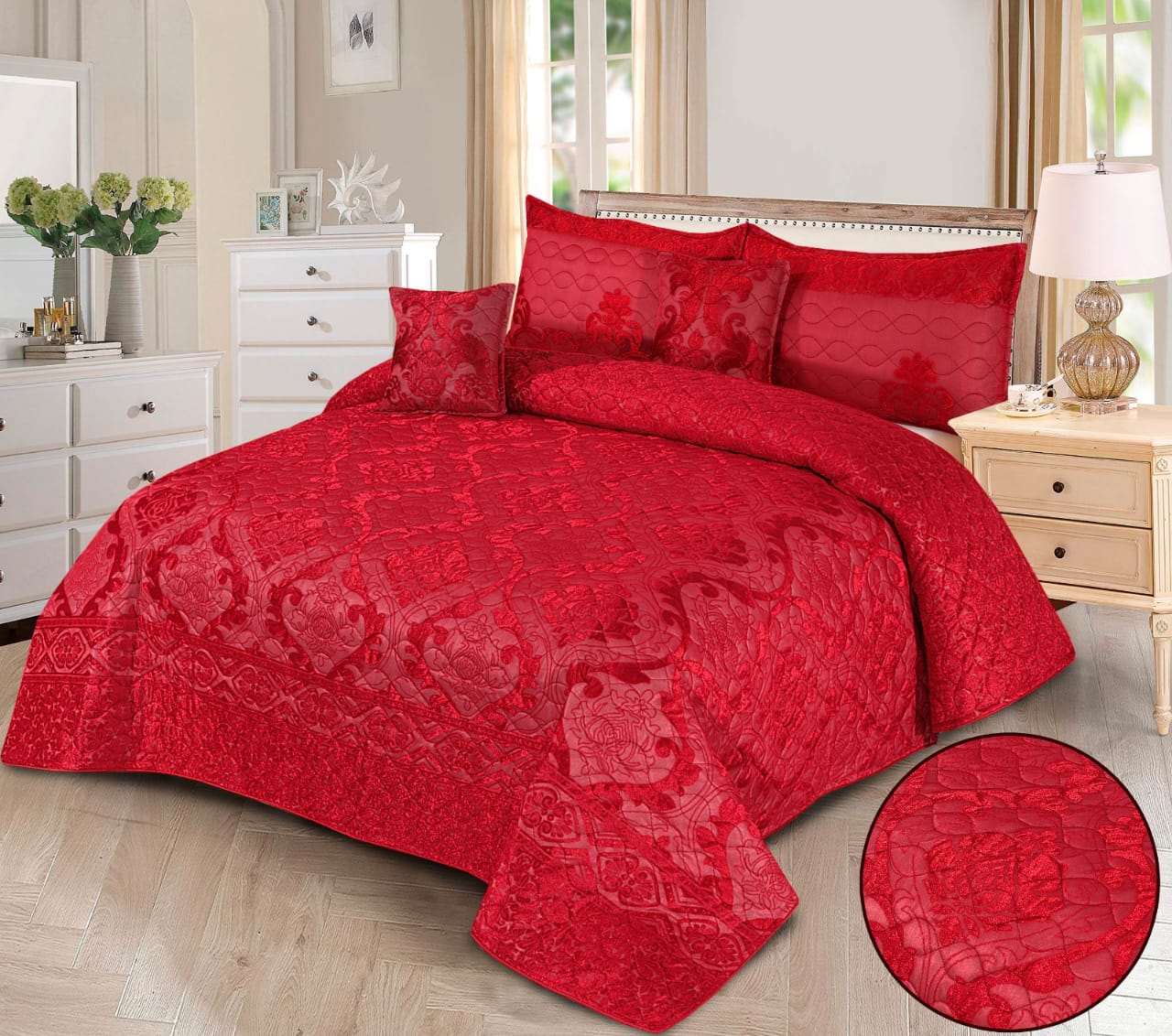 5pcs Bed Spread (Palachi Jacquard) - Scented Whiispers