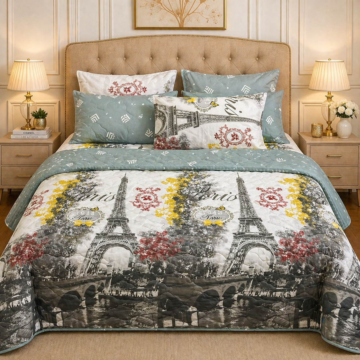 6pcs Comforter Set (Pure Cotton Stuff)