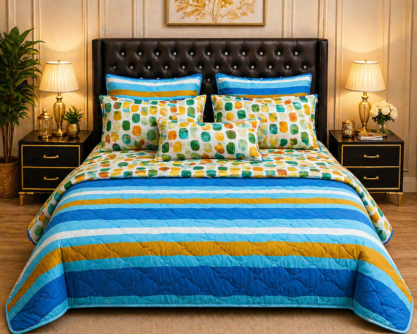 6pcs Comforter Set (Pure Cotton Stuff)