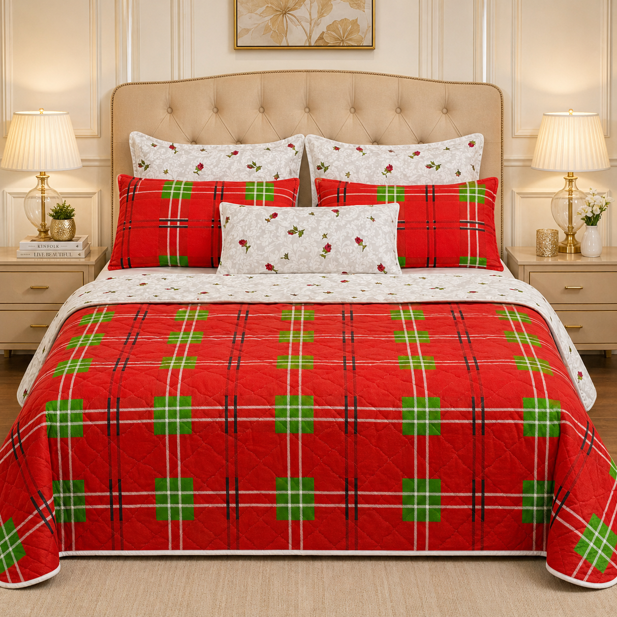 6pcs Comforter Set (Pure Cotton Stuff)