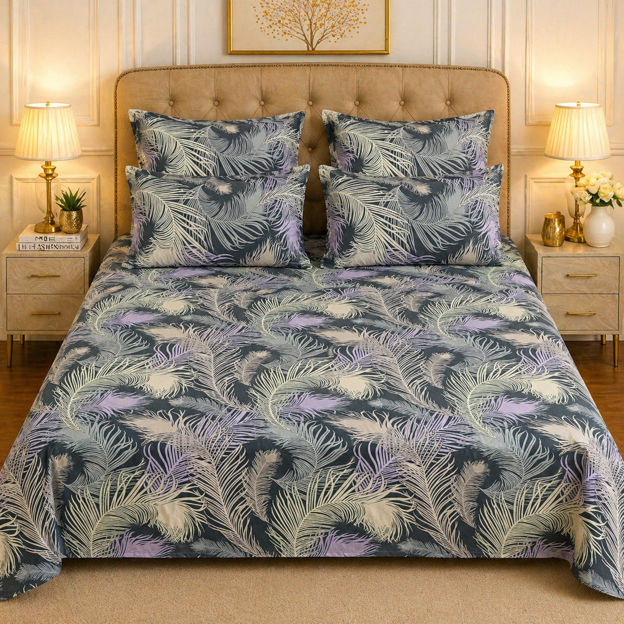 5pcs bed sheets (bed sheet+4pillow case)