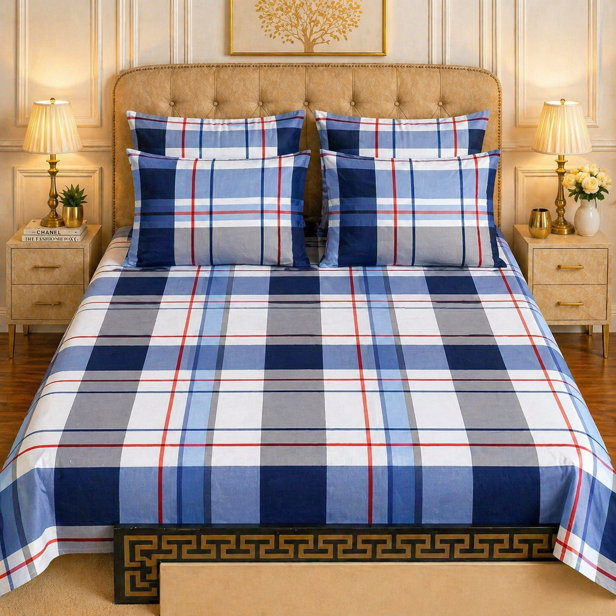5pcs bed sheets (bed sheet+4pillow case)