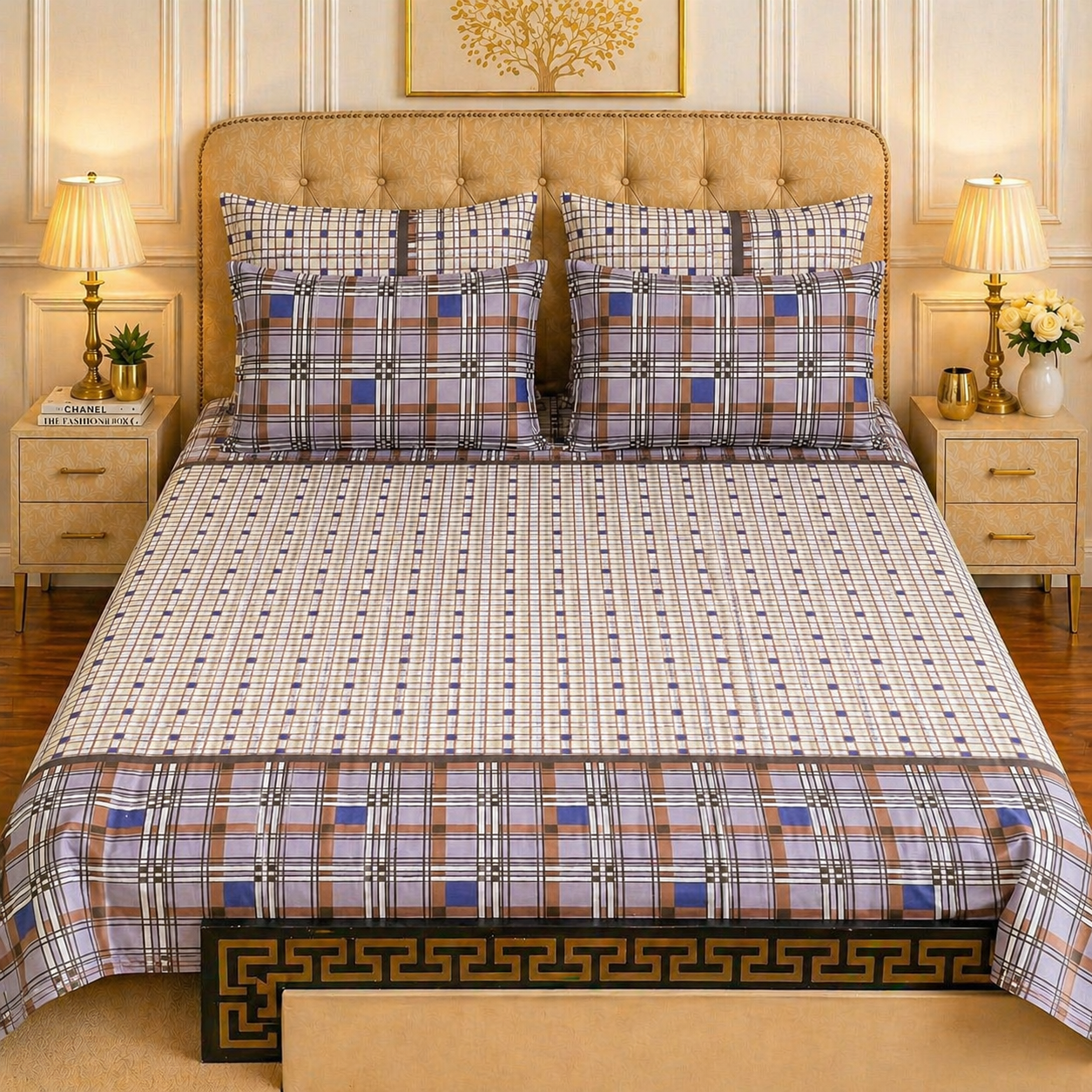 5pcs bed sheets (bed sheet+4pillow case)