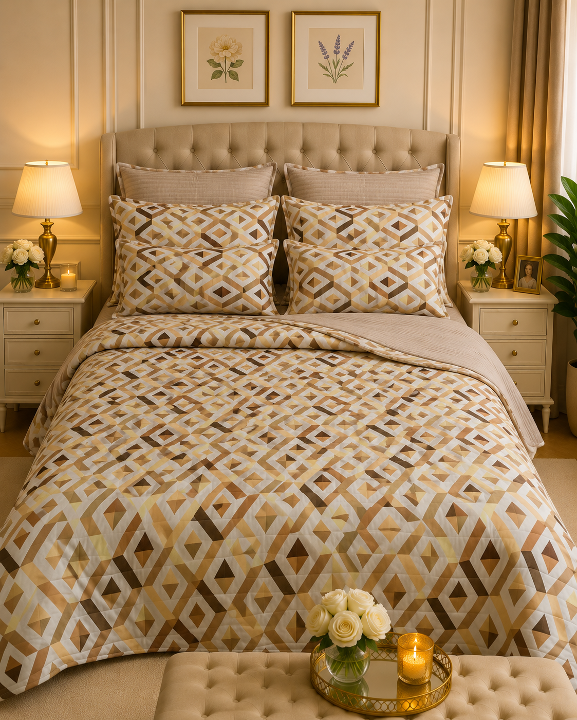 6pcs Comforter Set (Pure Cotton Stuff)