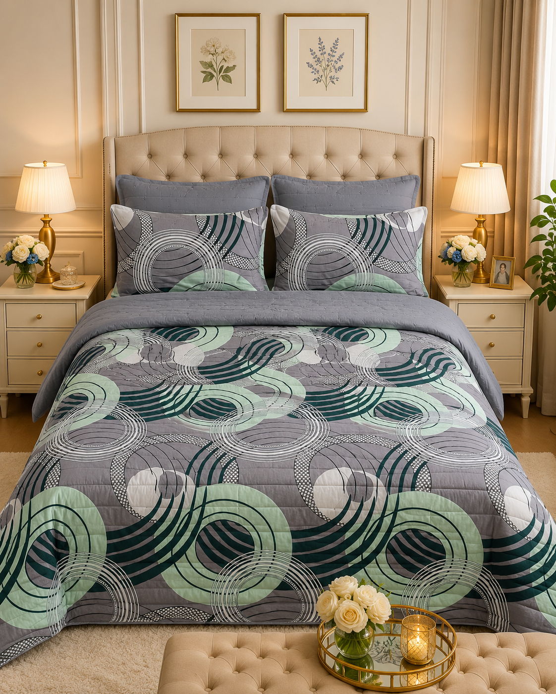 6pcs Comforter Set (Pure Cotton Stuff)