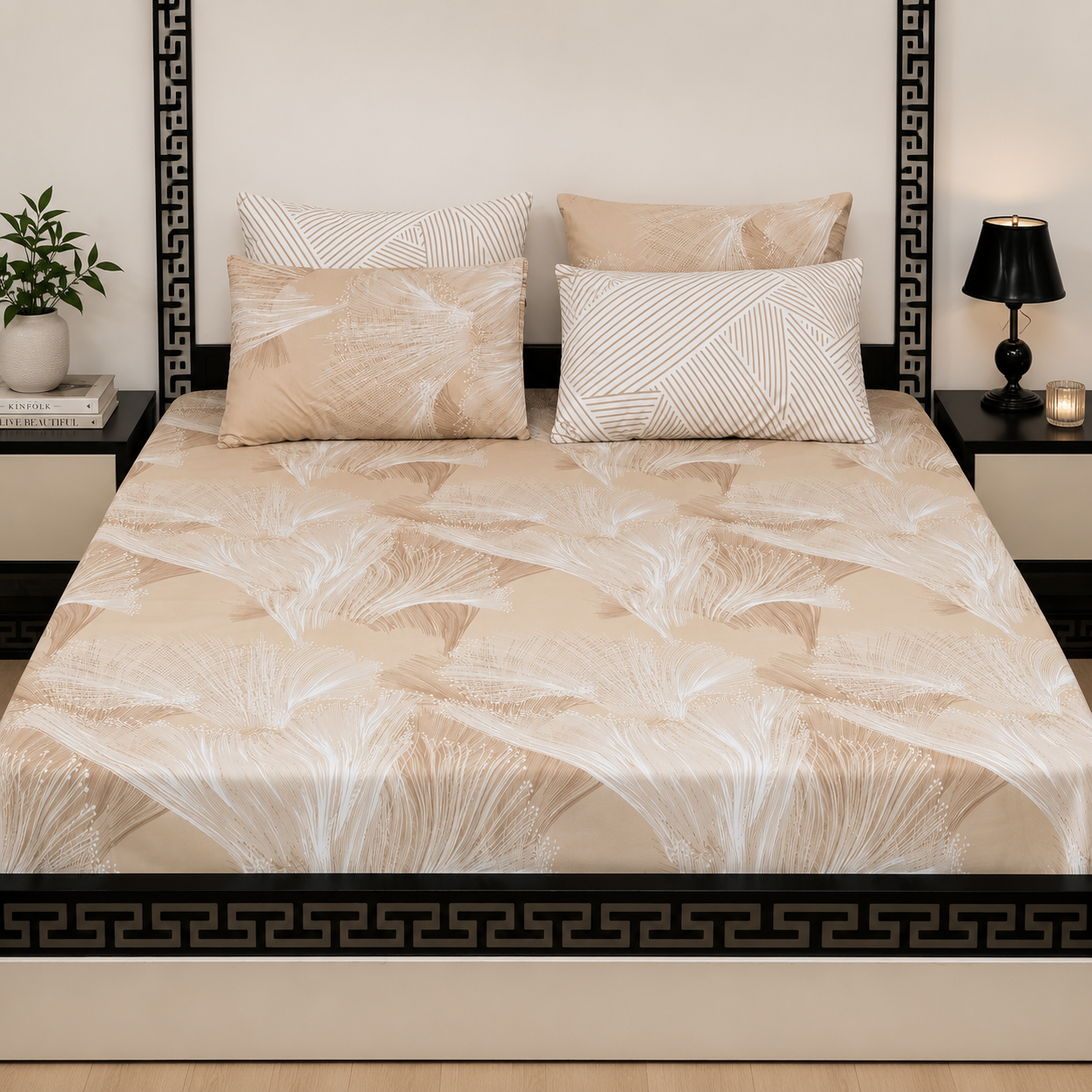 5pcs bed sheets (bed sheet+4pillow case)