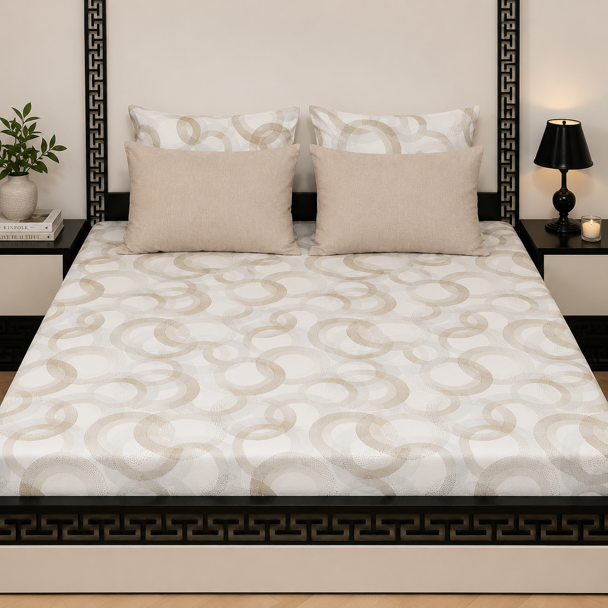 5pcs bed sheets (bed sheet+4pillow case)