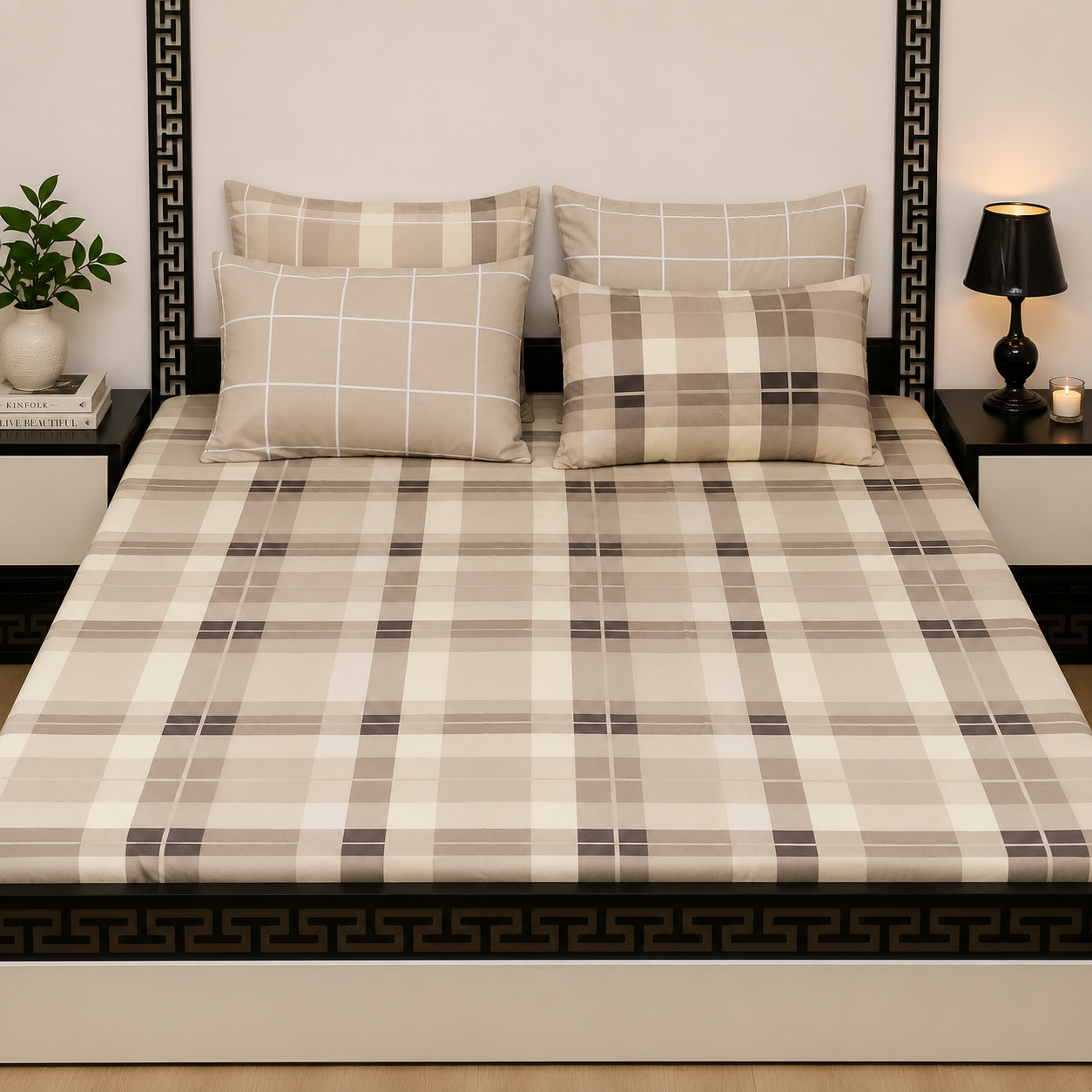 5pcs bed sheets (bed sheet+4pillow case)