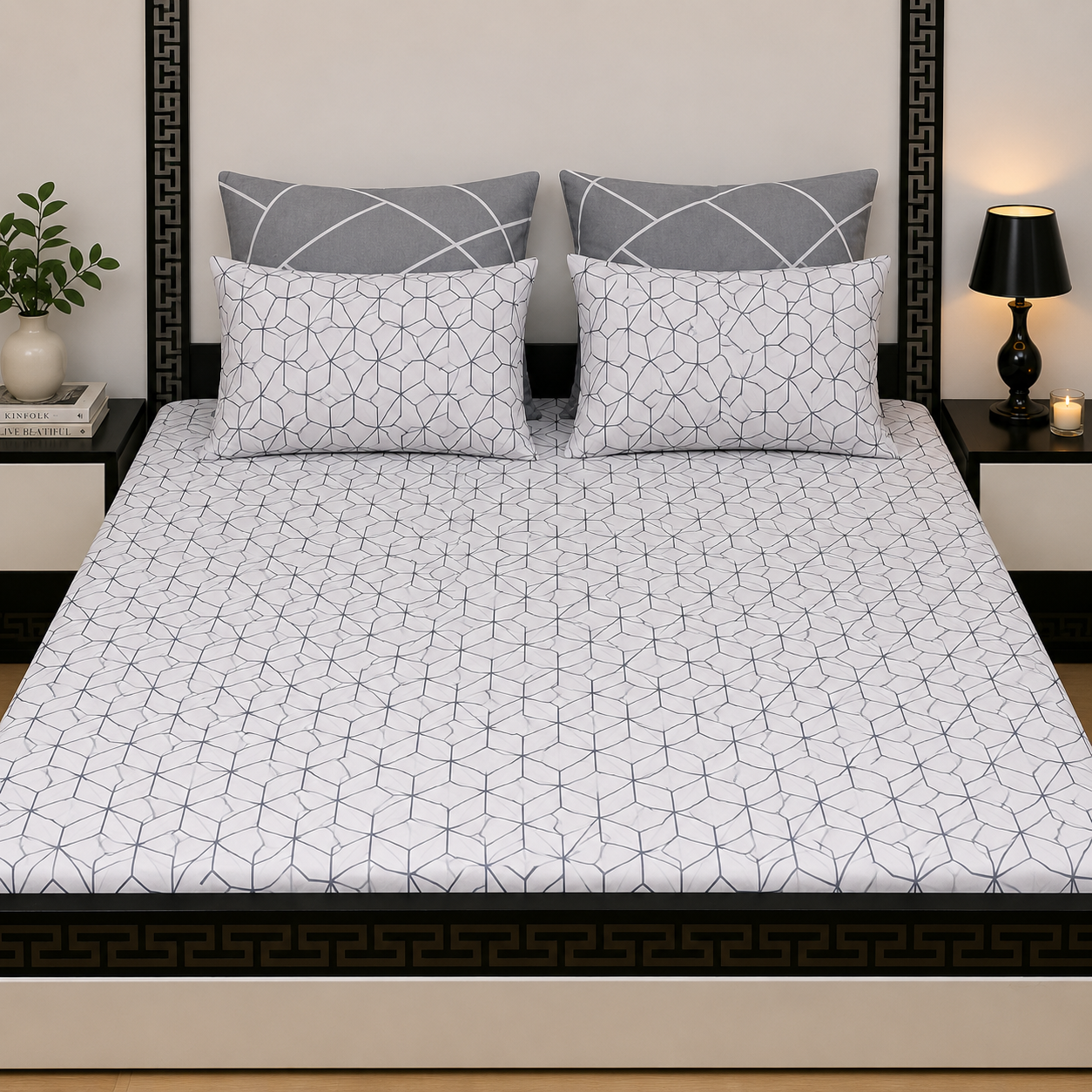 5pcs bed sheets (bed sheet+4pillow case)