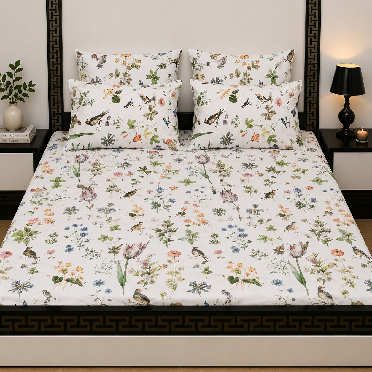 5pcs bed sheets (bed sheet+4pillow case)