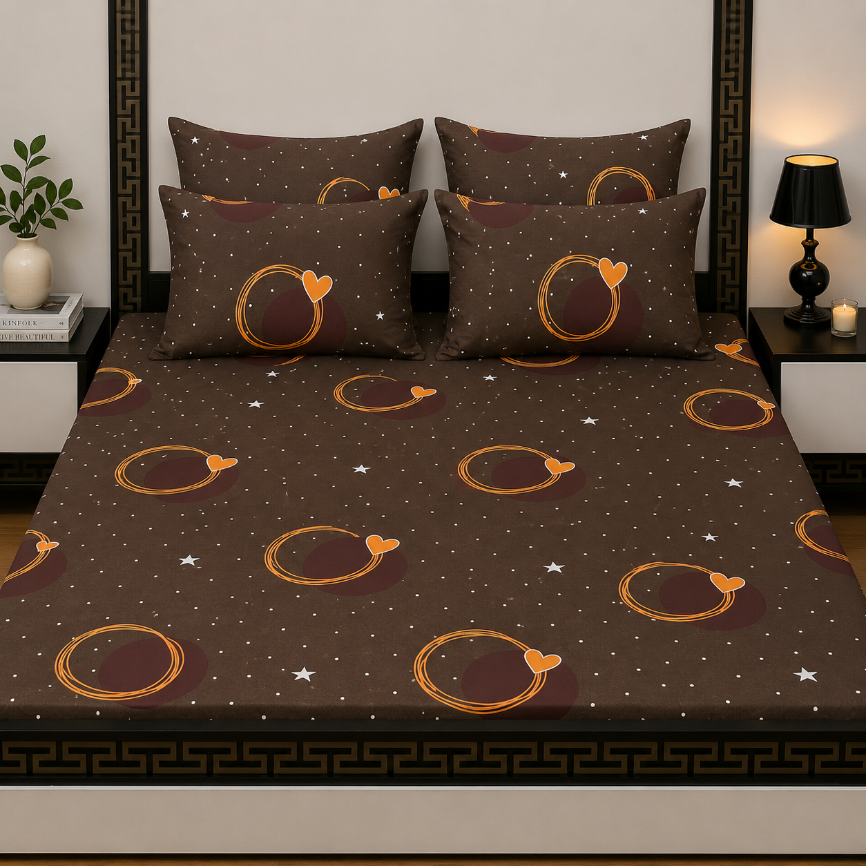 5pcs bed sheets (bed sheet+4pillow case)