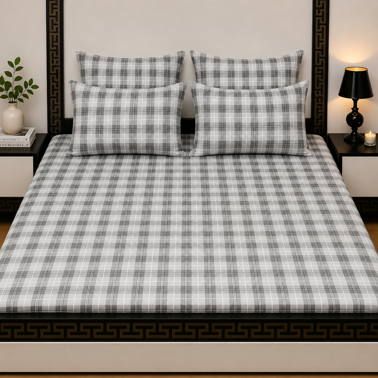 5pcs bed sheets (bed sheet+4pillow case)