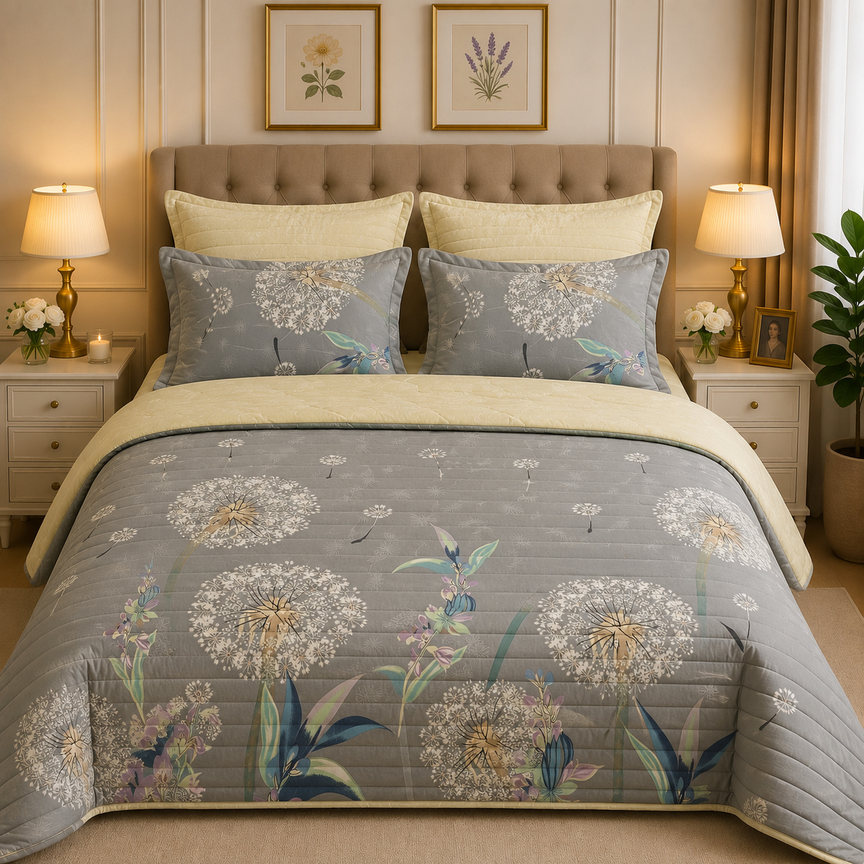 6pcs Comforter Set (Pure Cotton Stuff)