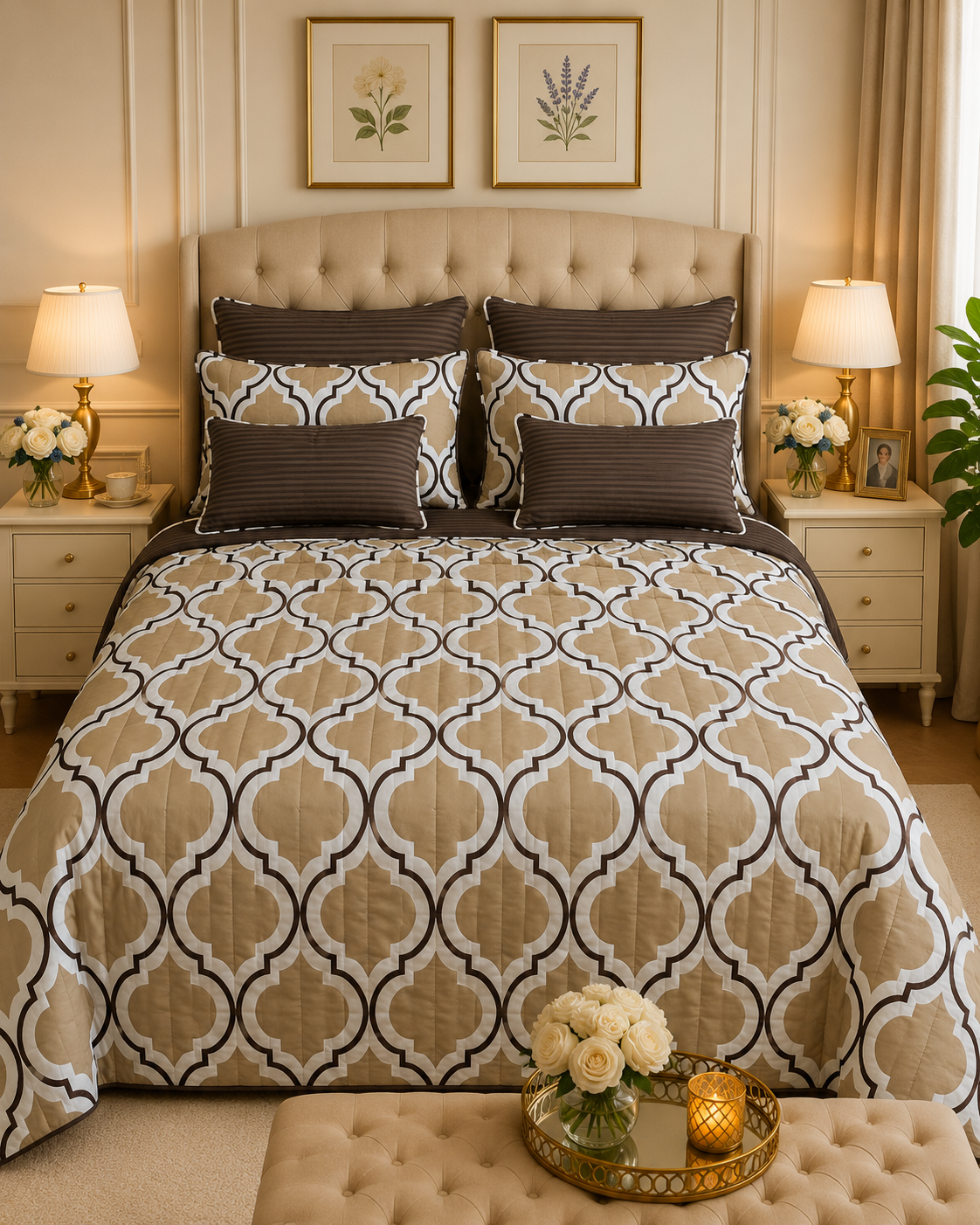 6pcs Comforter Set (Pure Cotton Stuff)