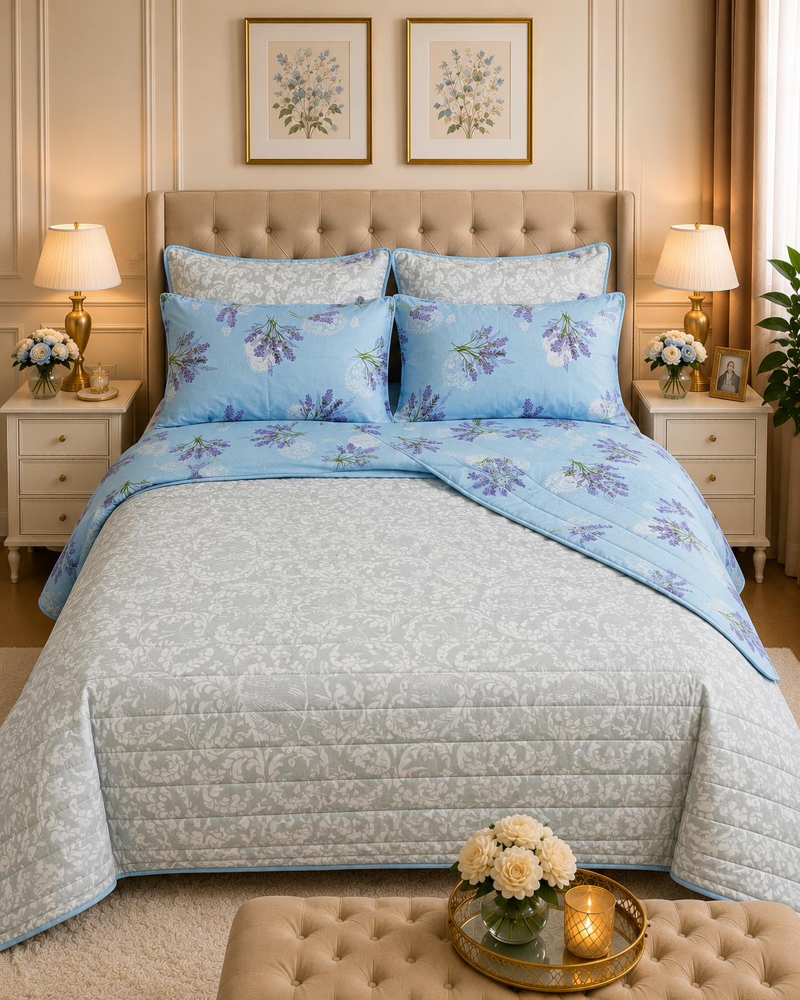 6pcs Comforter Set (Pure Cotton Stuff)