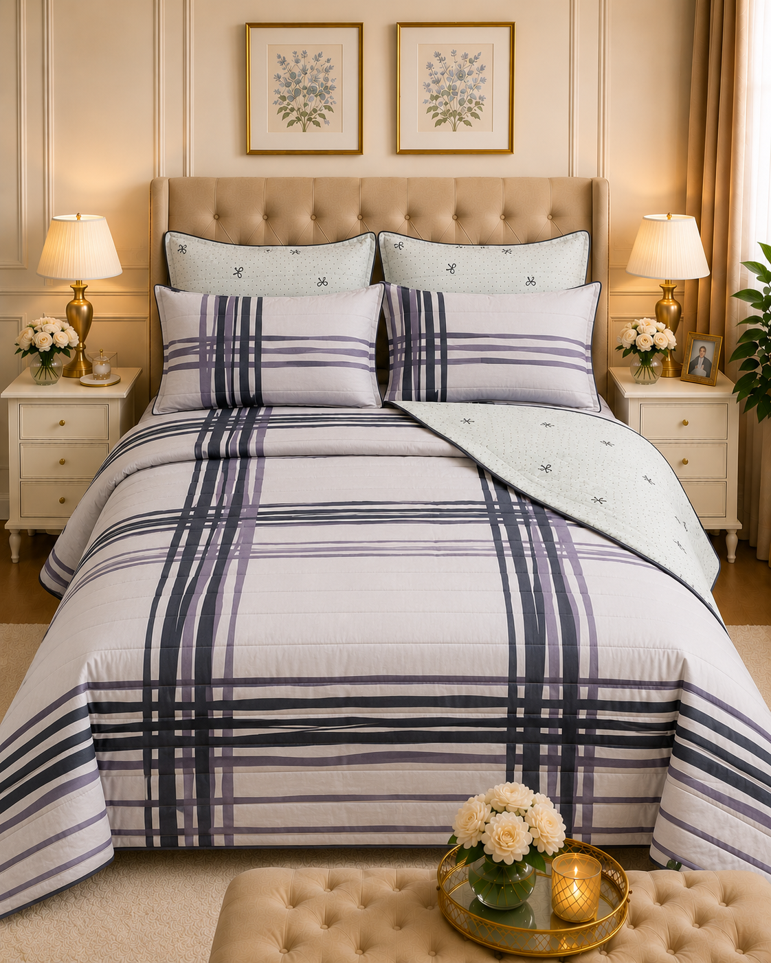 6pcs Comforter Set (Pure Cotton Stuff)
