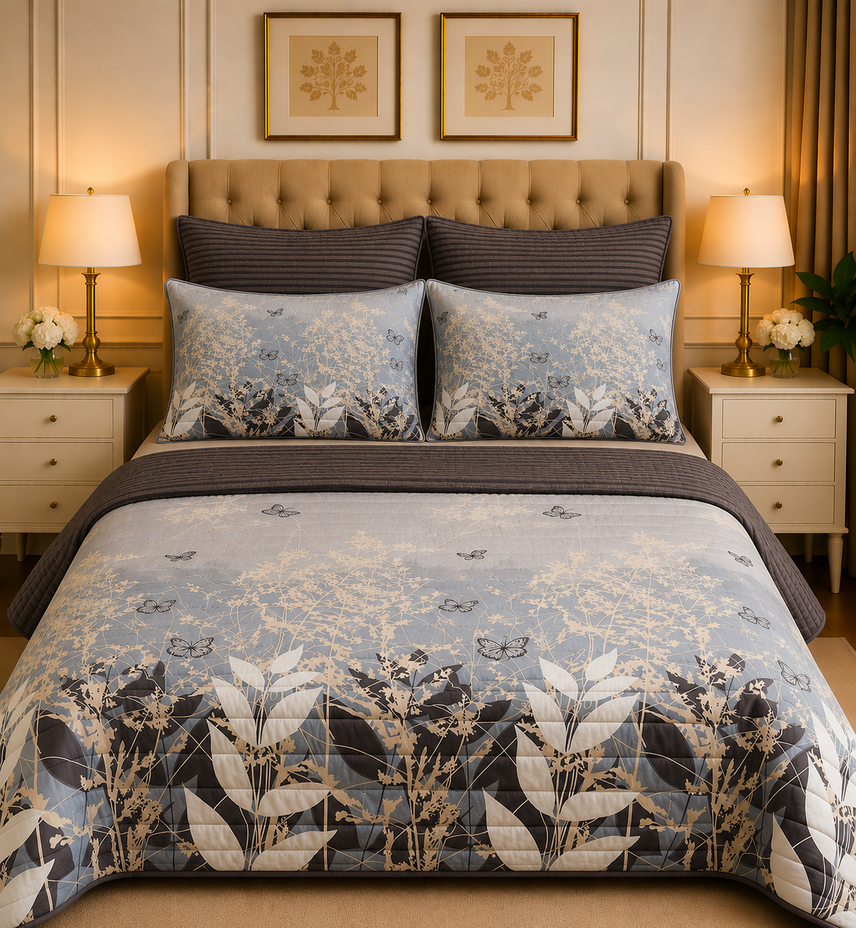 6pcs Comforter Set (Pure Cotton Stuff
