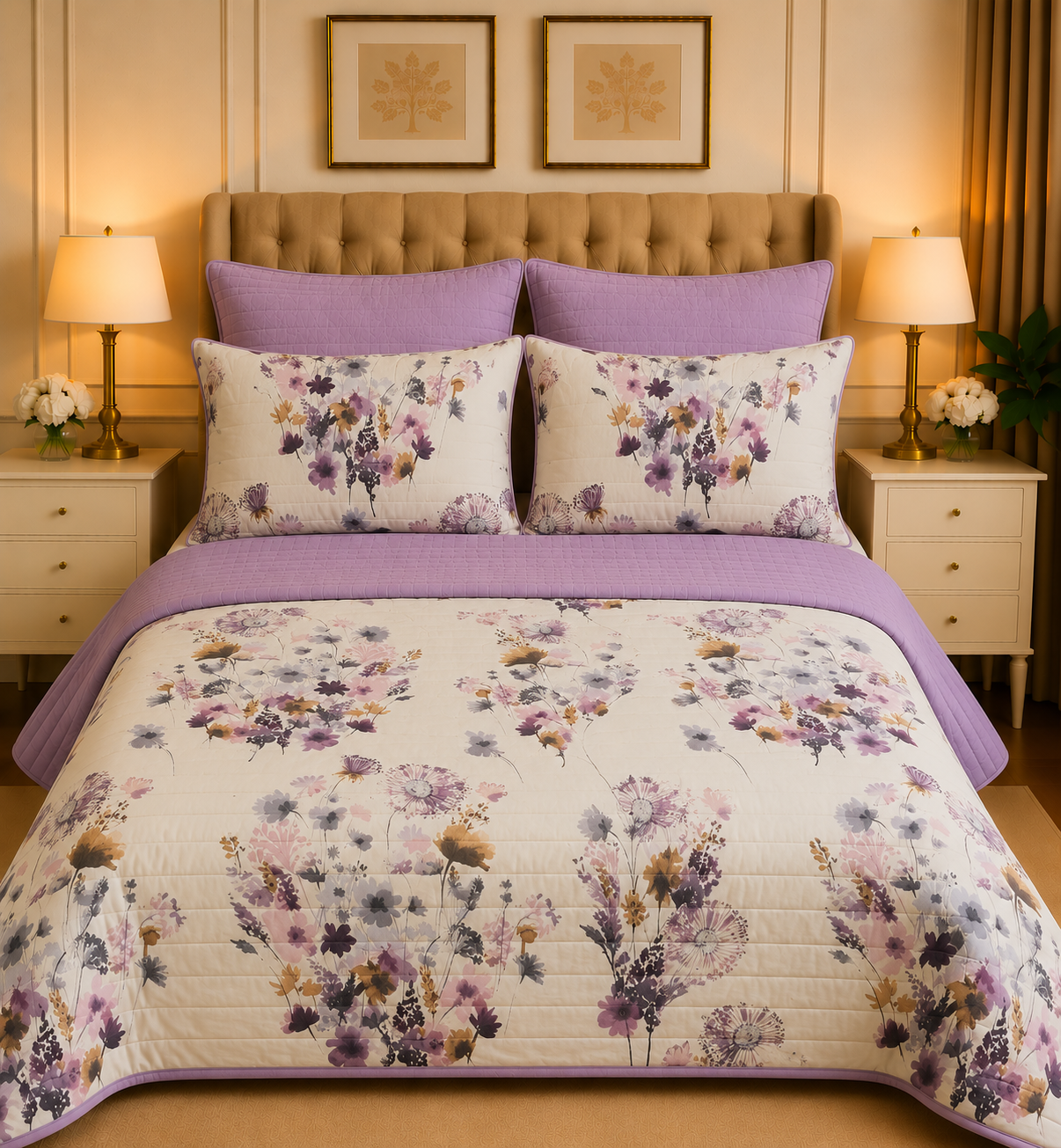6pcs Comforter Set (Pure Cotton Stuff