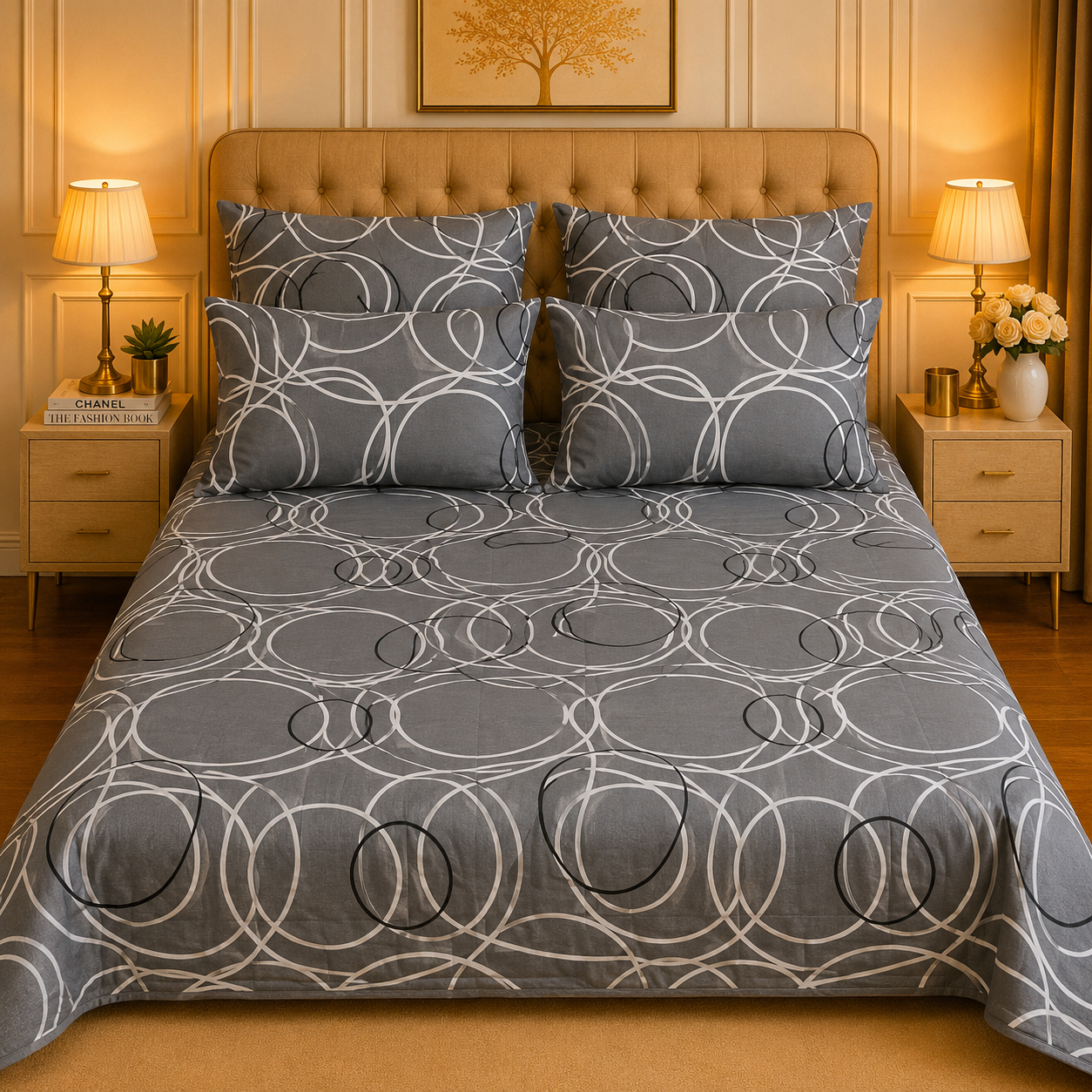 5pcs bed sheets (bed sheet+4pillow case)