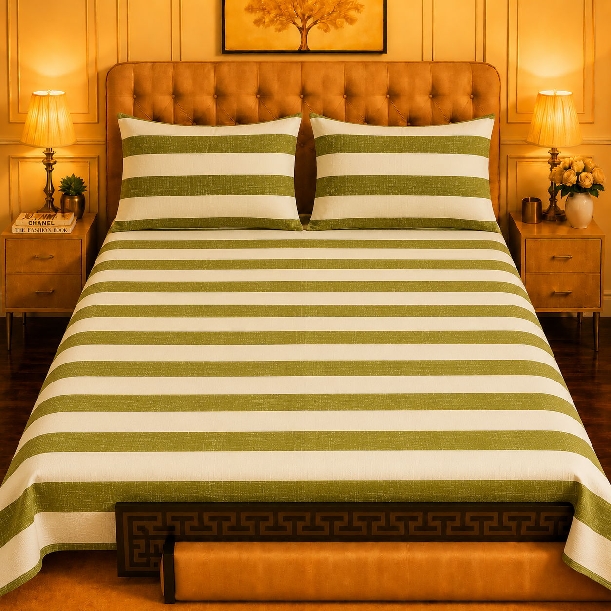 3pcs bed sheet 100% Pure Cotton King Size