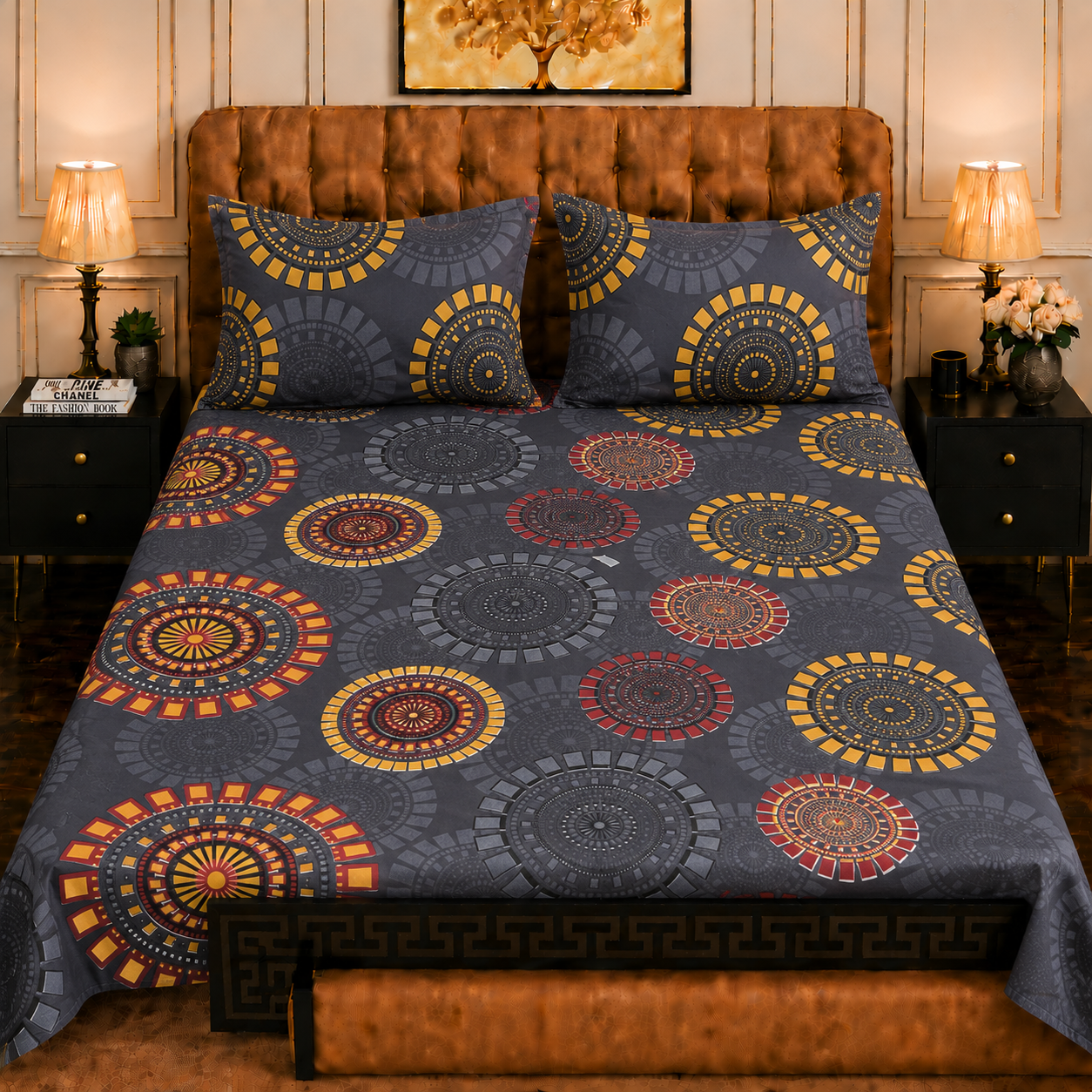 3pcs bed sheet 100% Pure Cotton King Size