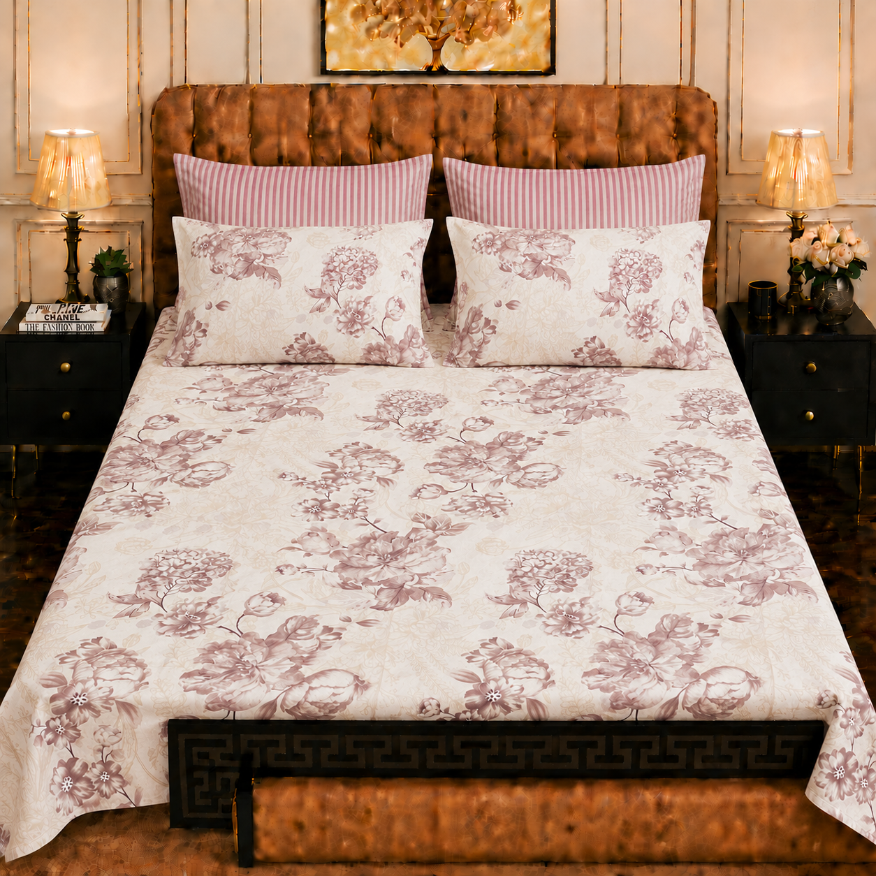 5pcs bed sheets (bed sheet+4pillow case)