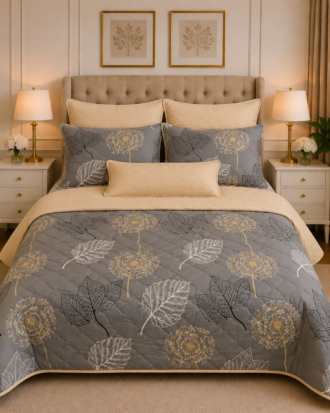 6pcs Comforter Set (Pure Cotton Stuff)