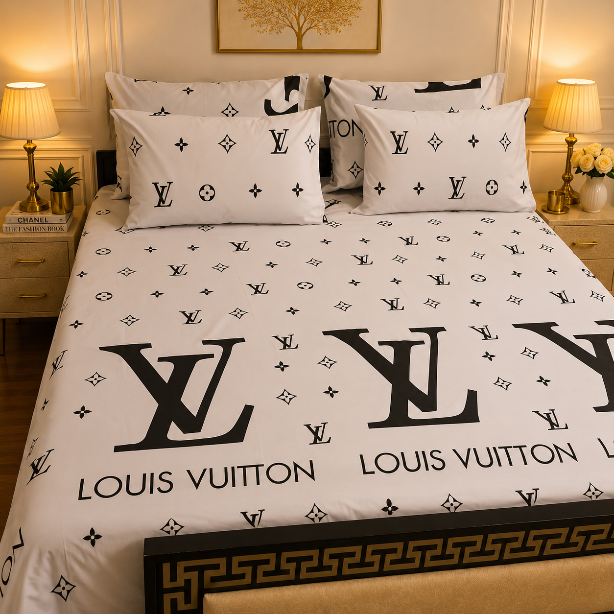 5pcs bed sheets (bed sheet+4pillow case)