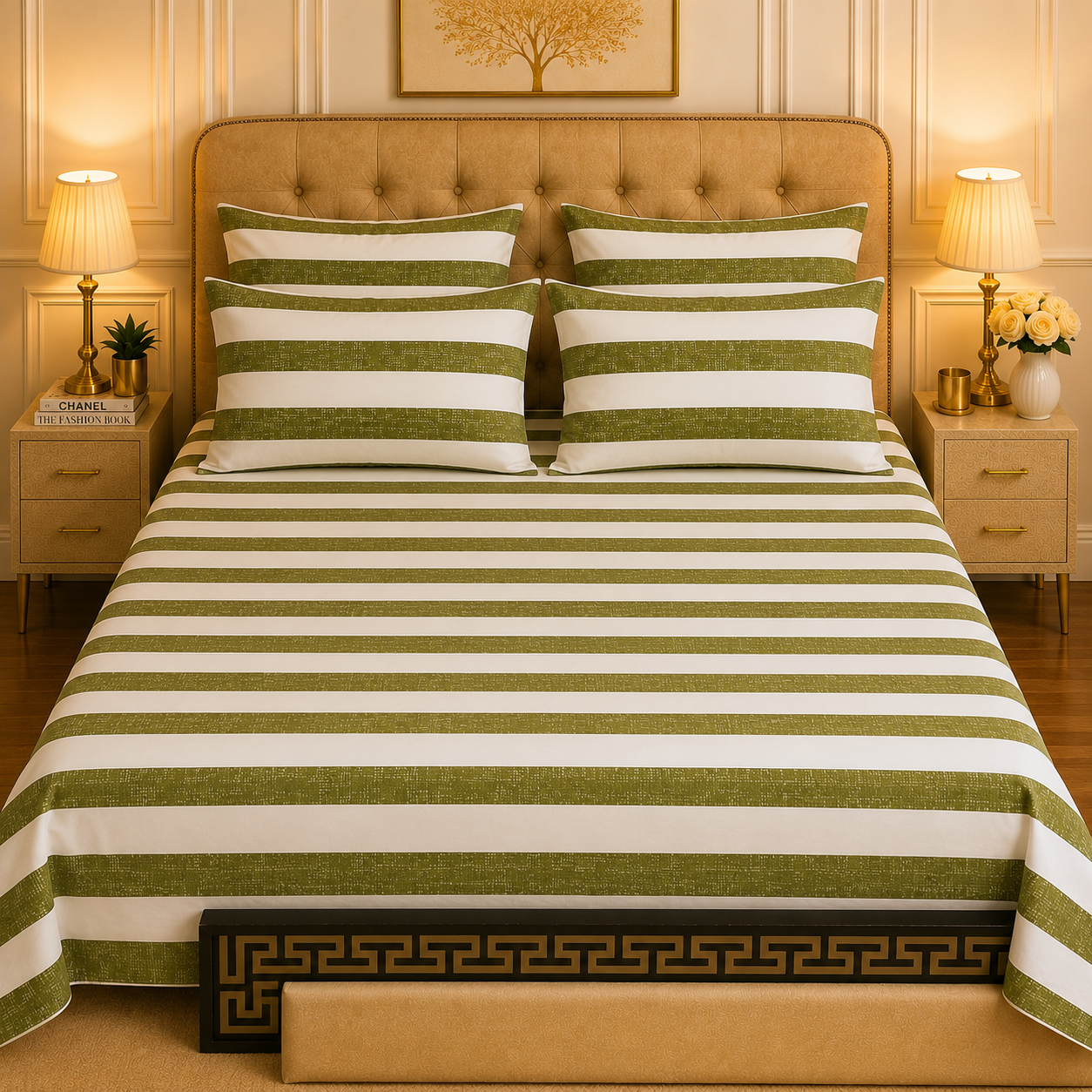 5pcs bed sheets (bed sheet+4pillow case)