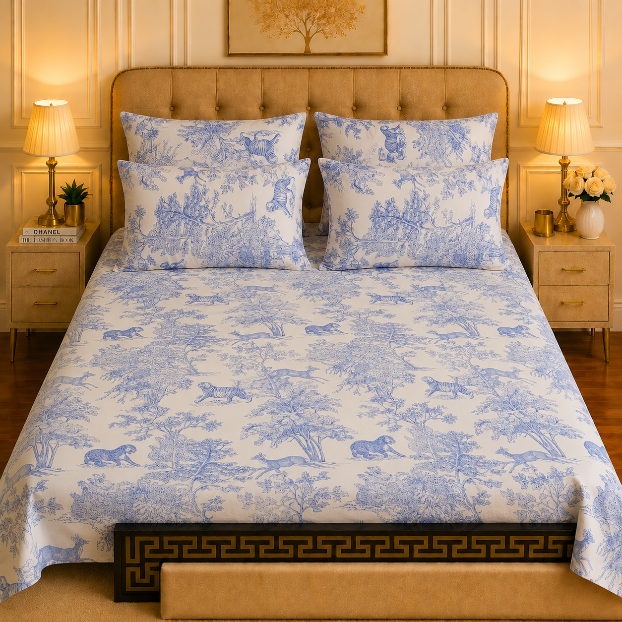 5pcs bed sheets (bed sheet+4pillow case)