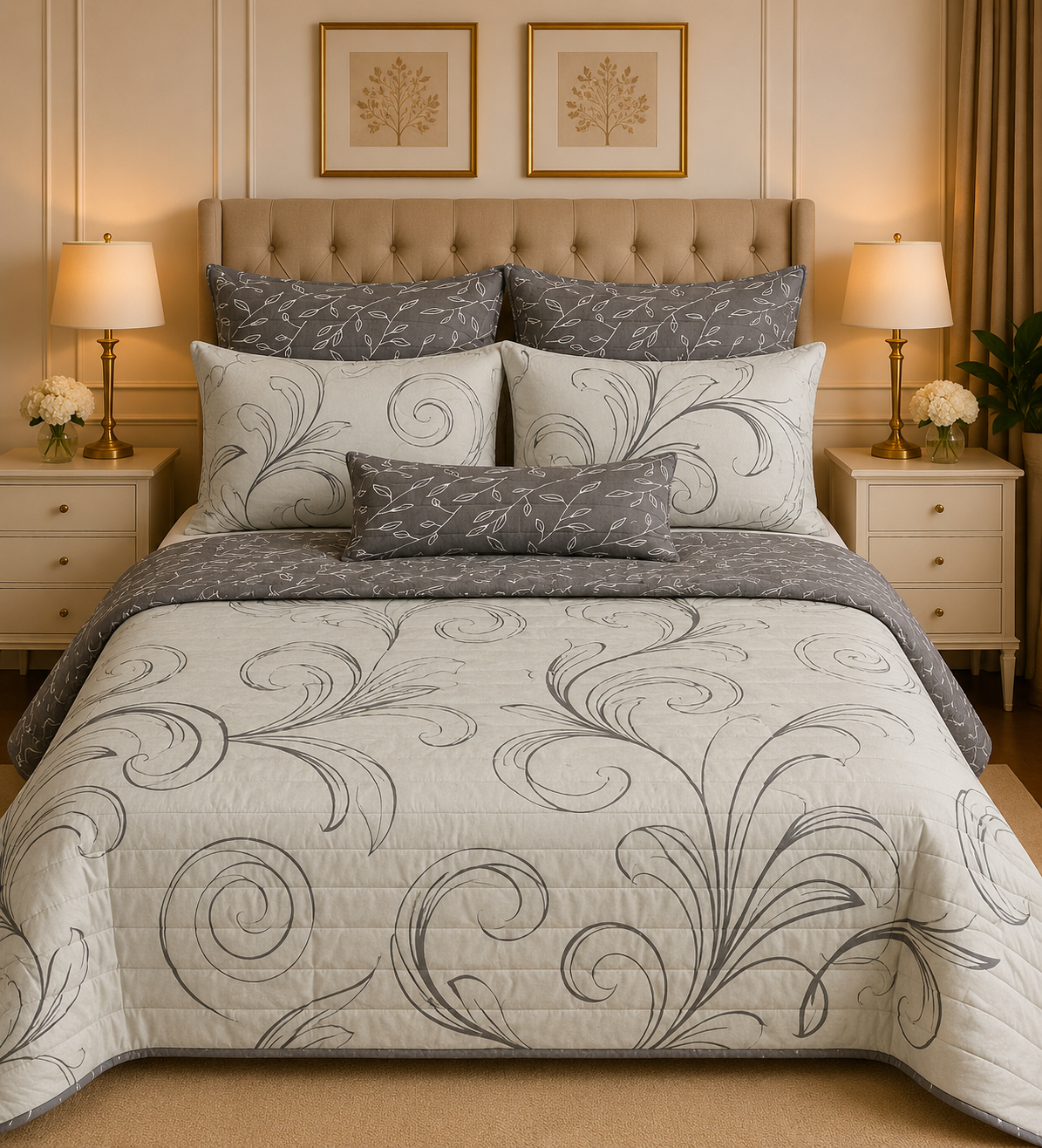 6pcs Comforter Set (Pure Cotton Stuff)