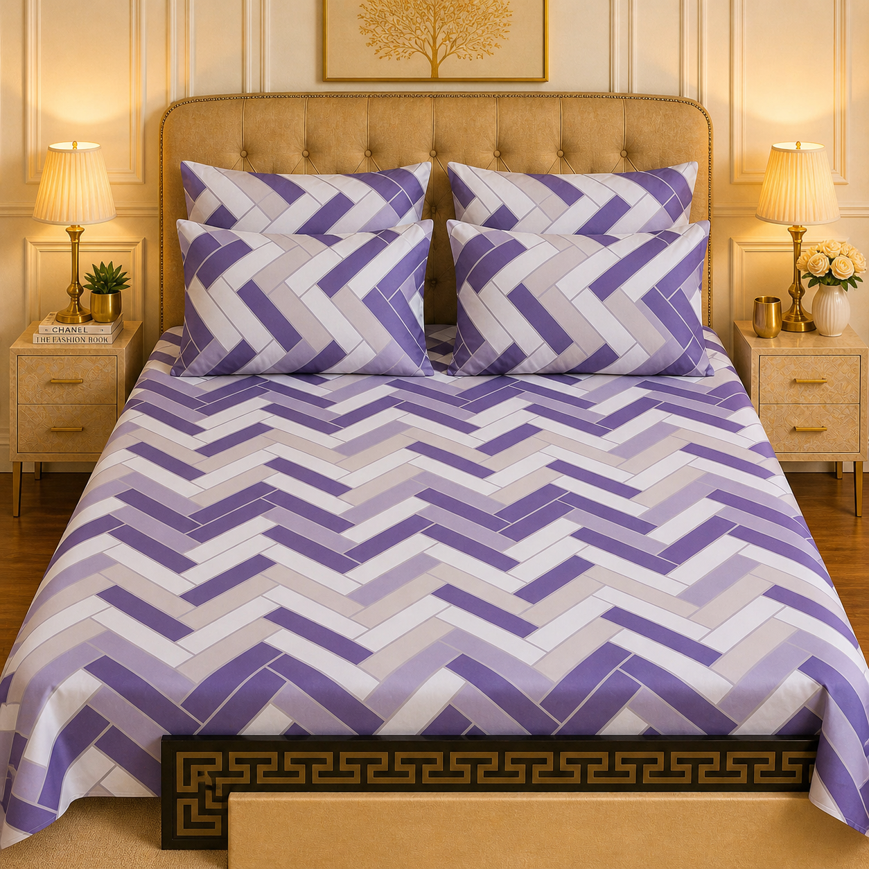 5pcs bed sheets (bed sheet+4pillow case)