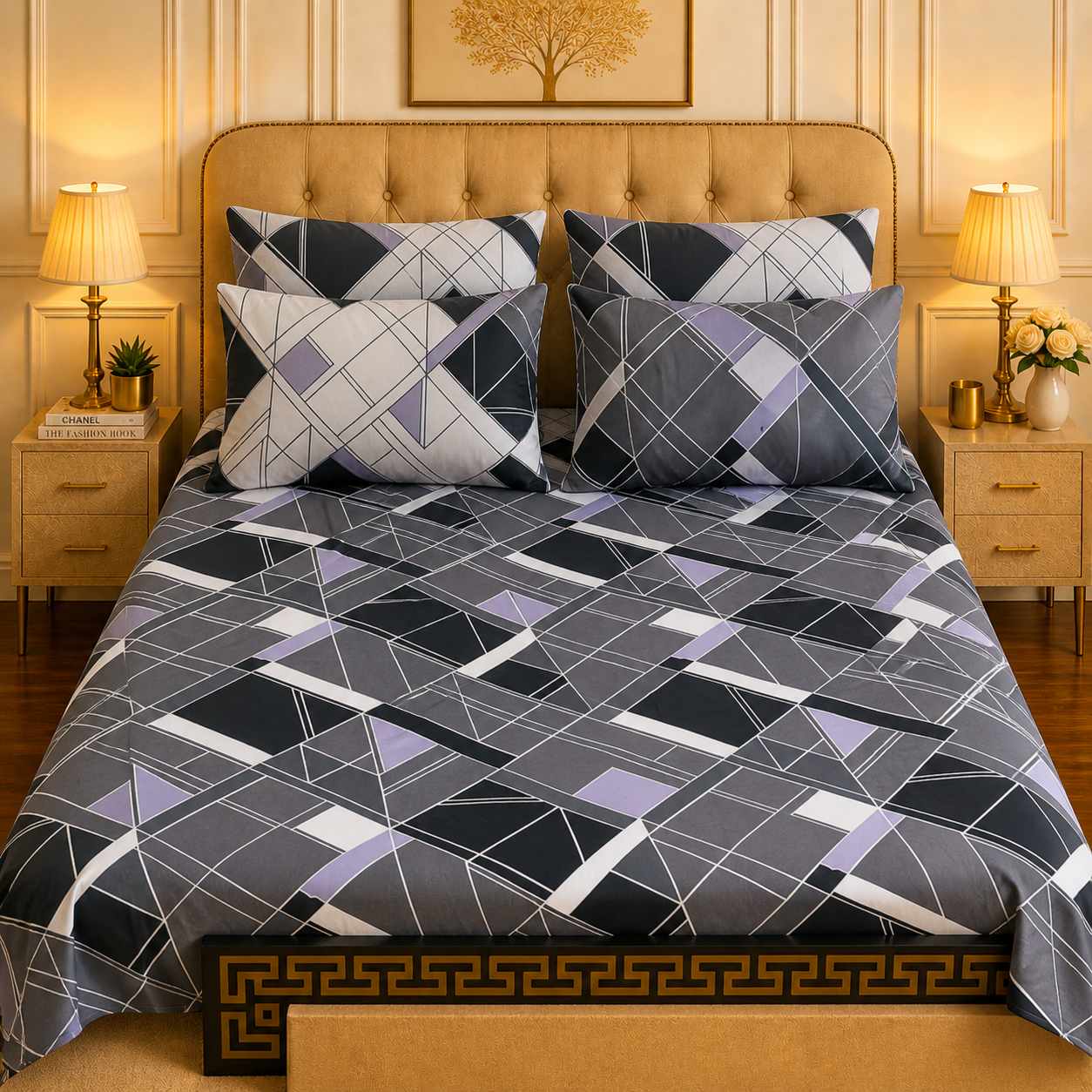 5pcs bed sheets (bed sheet+4pillow case)