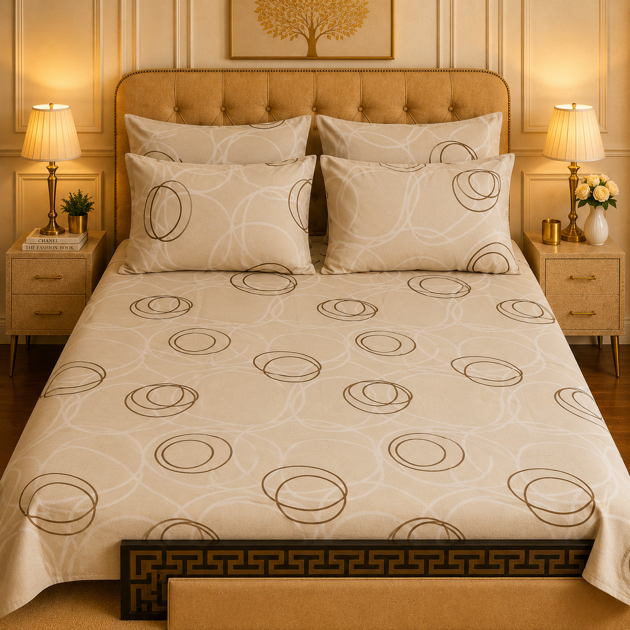 5pcs bed sheets (bed sheet+4pillow case)