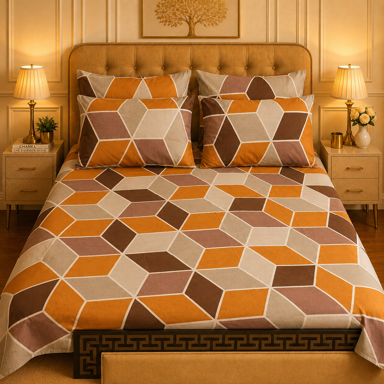 5pcs bed sheets (bed sheet+4pillow case)