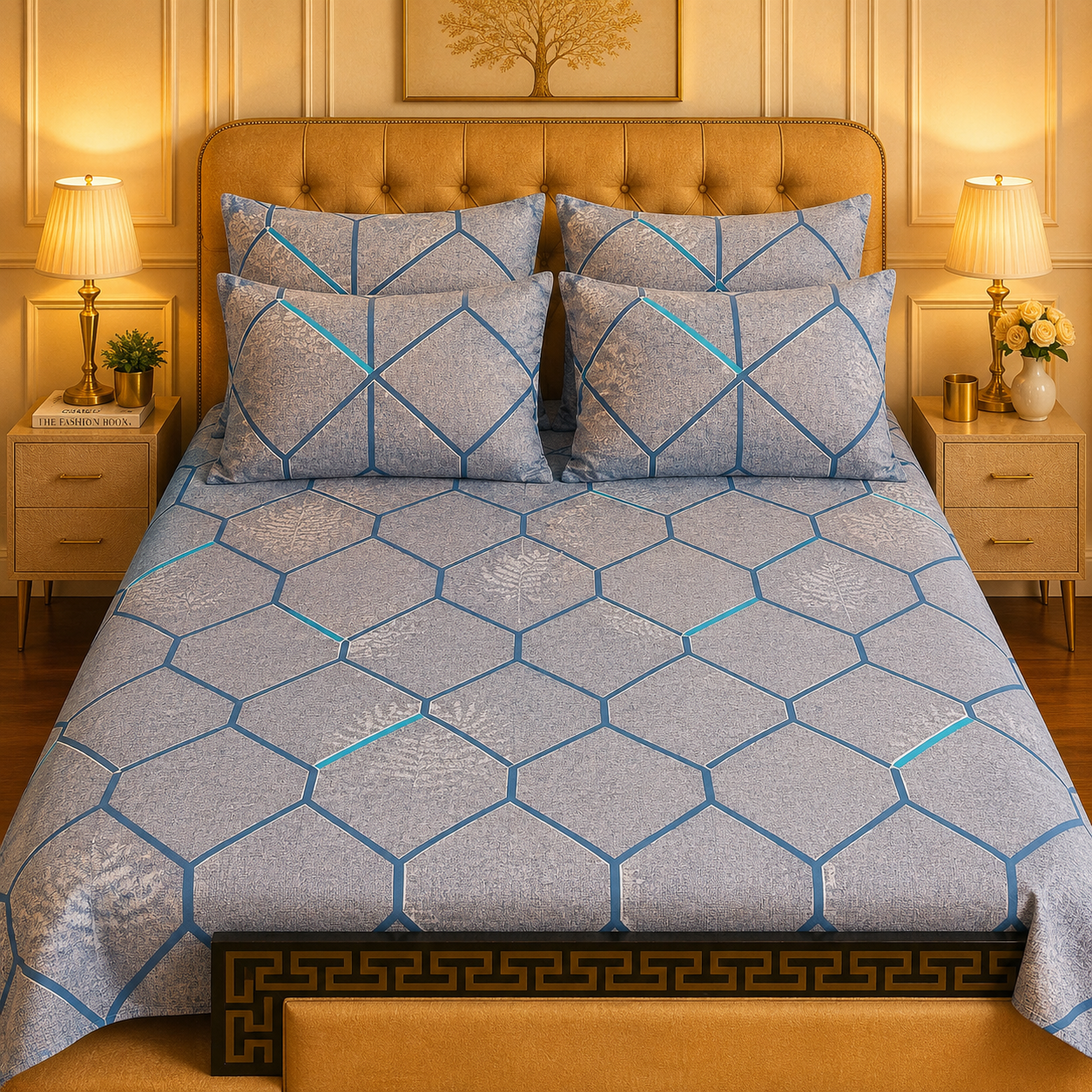 5pcs bed sheets (bed sheet+4pillow case)