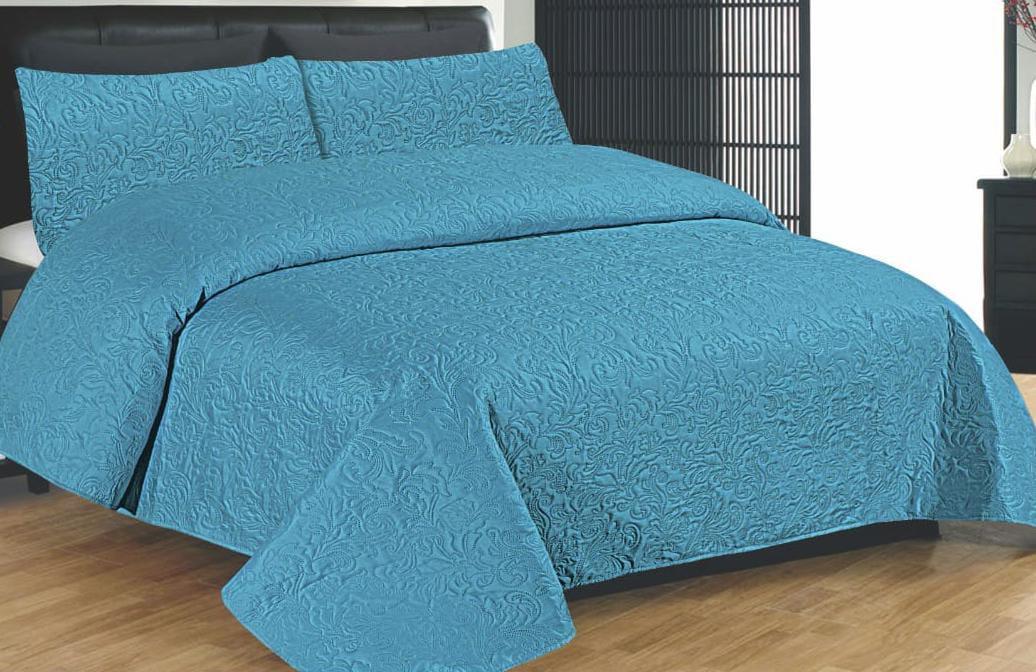 3pcs Bed Spread Quilted & Embroided - Scented Whiispers