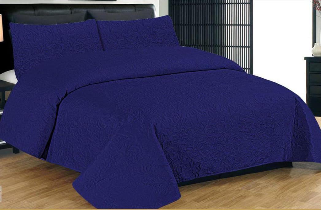 3pcs Bed Spread Quilted & Embroided - Scented Whiispers