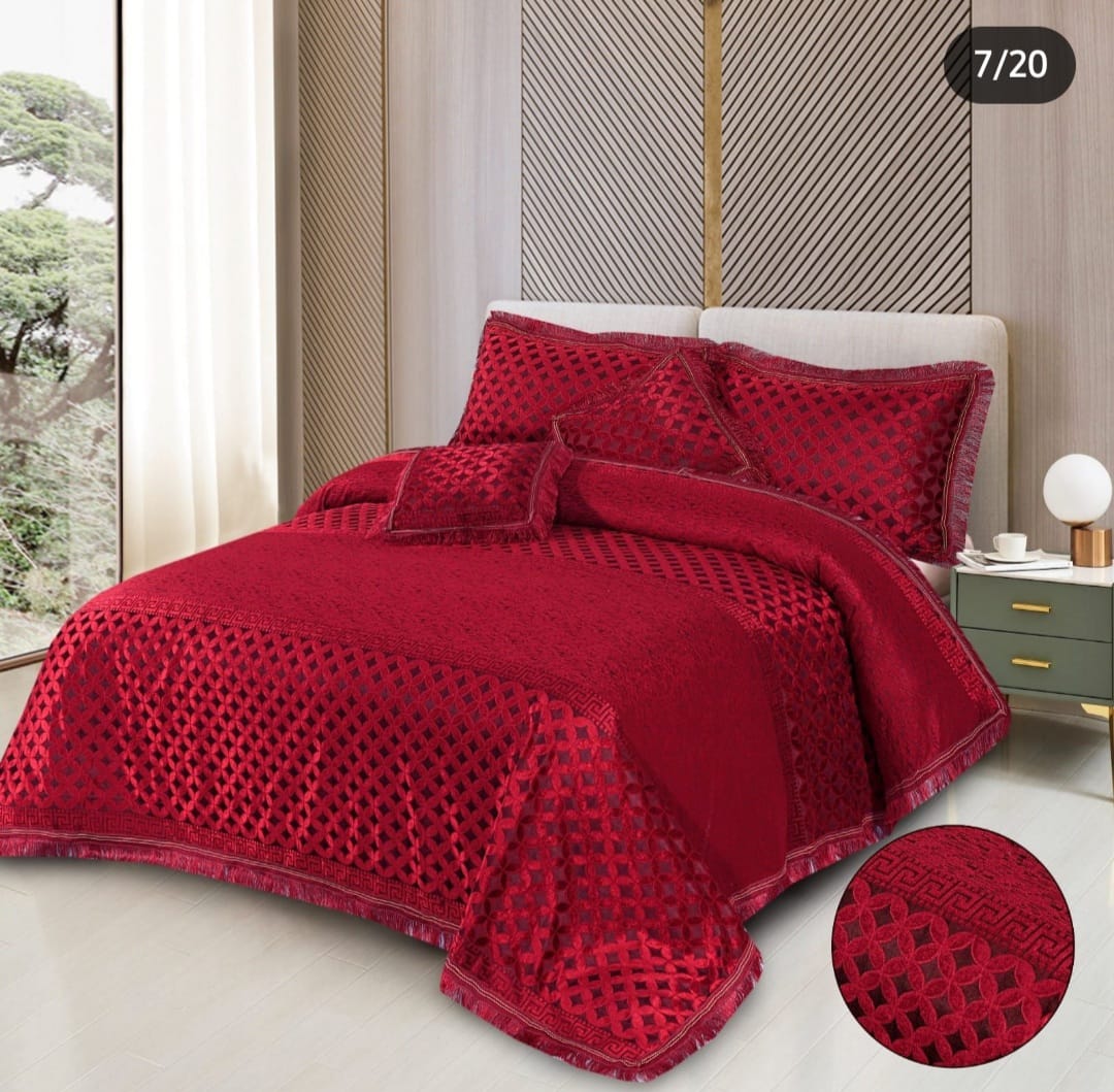 5pcs Bed Spread (Jacquard) - Scented Whiispers
