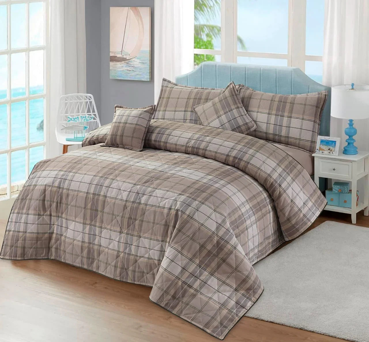 5pcs Bed Spread Organic Cotton Jacquard - Scented Whiispers