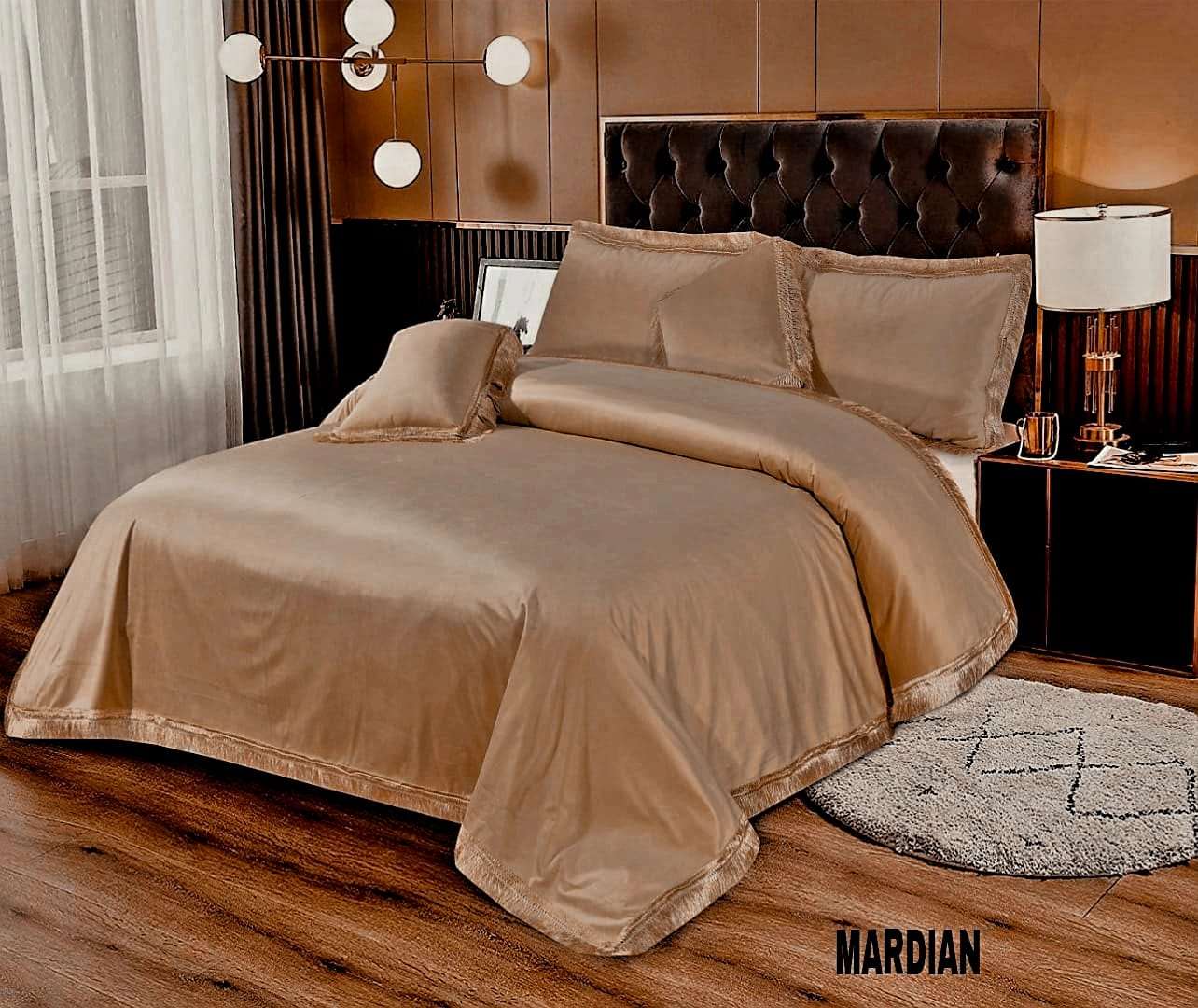 5pcs Bed Spread Silky Velvet Malai Set - Scented Whiispers