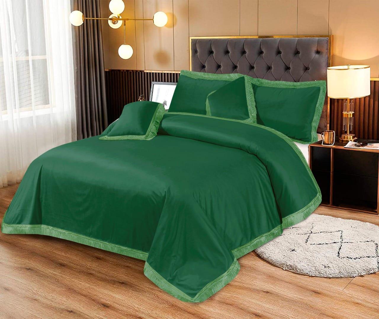 5pcs Bed Spread Silky Velvet Malai Set - Scented Whiispers