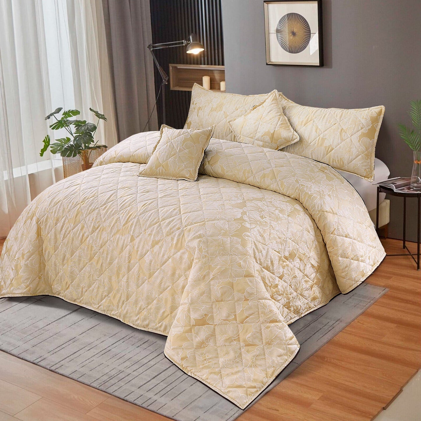 5pcs Bed Spread (Palachi Jacquard) - Scented Whiispers