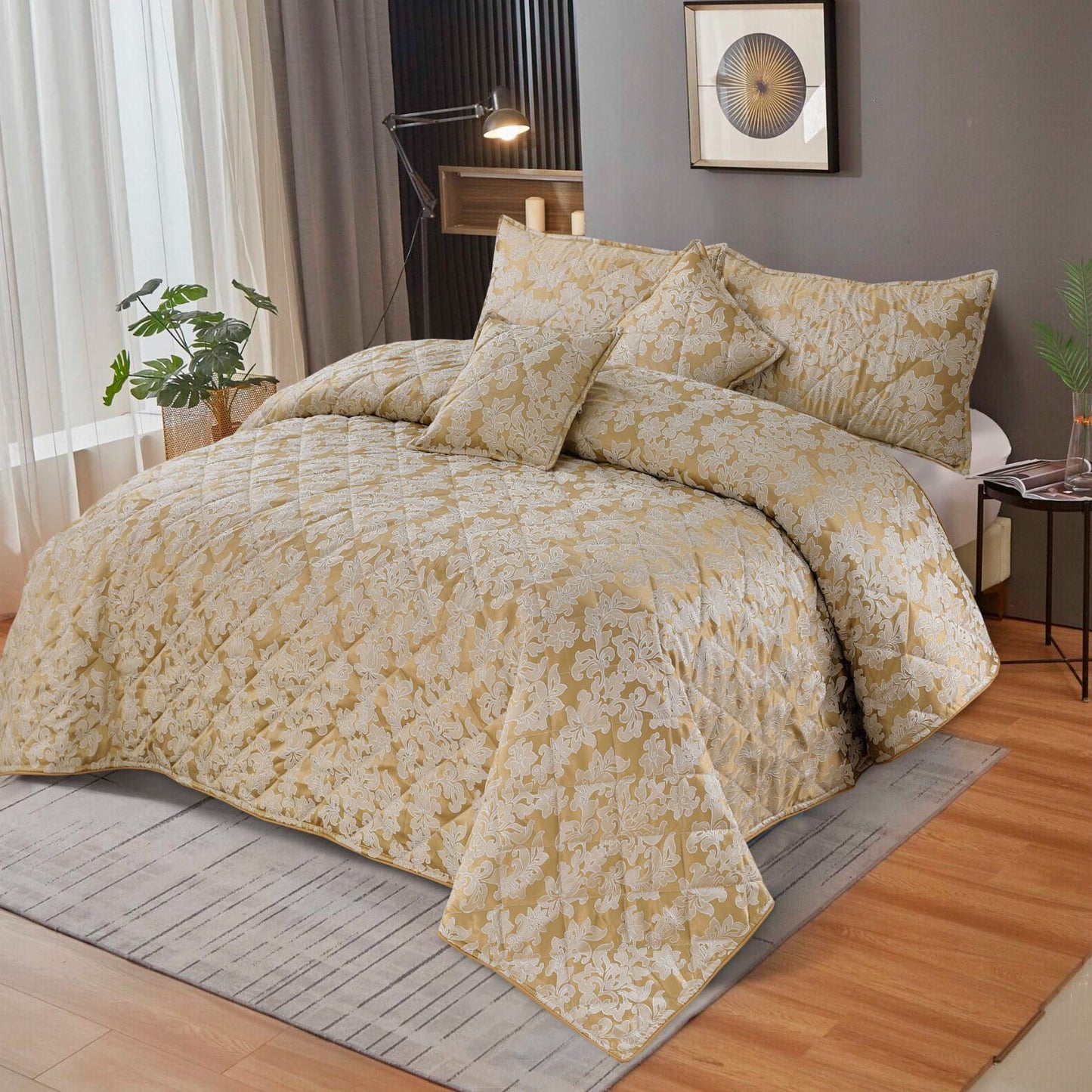 5pcs Bed Spread (Palachi Jacquard) - Scented Whiispers