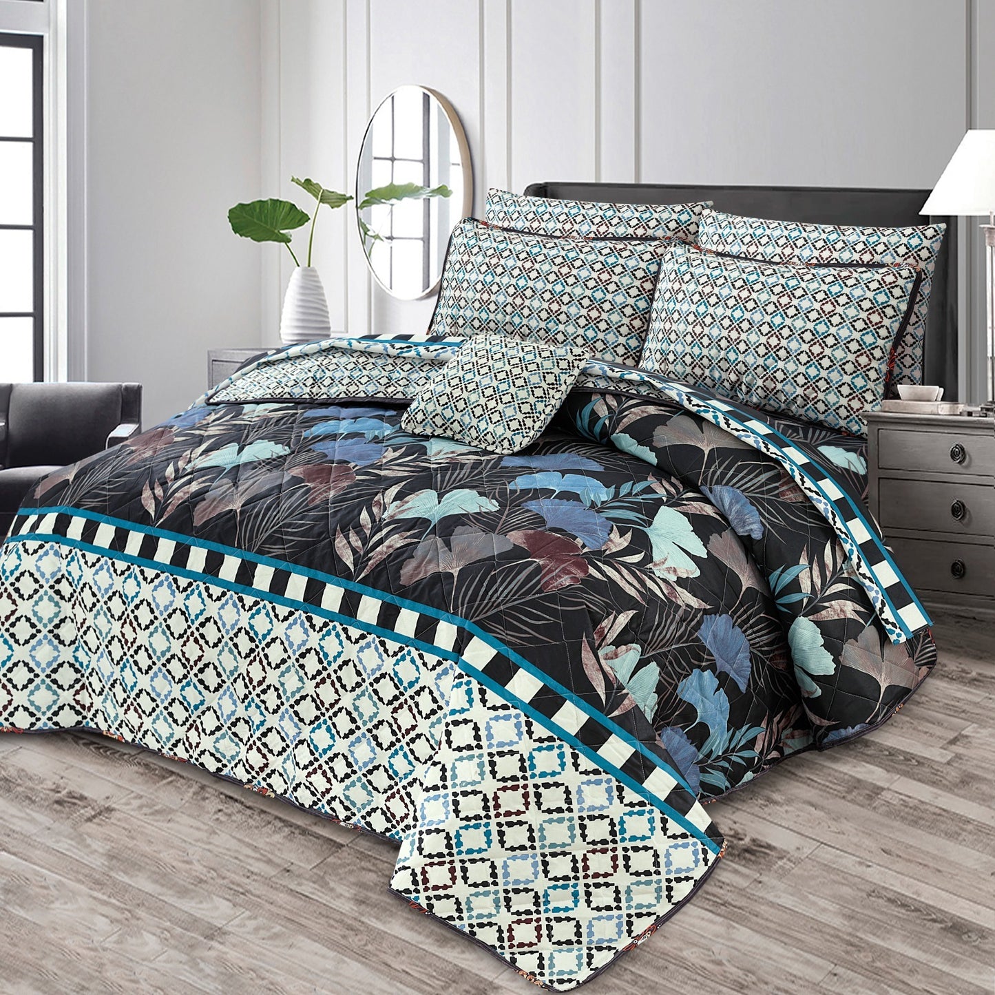 7 Pieces Comforter Set For Summer