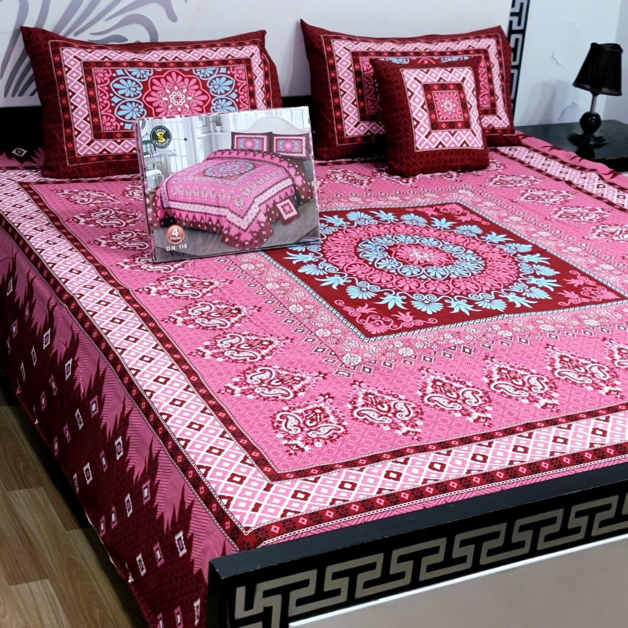 4pcs Bed Sheet Digital Print