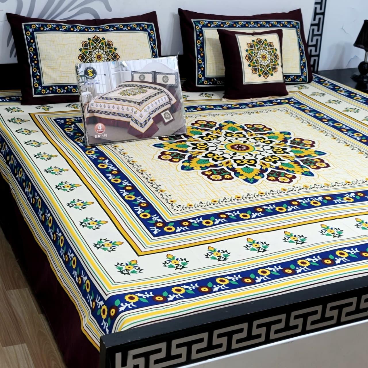 4pcs Bed Sheet Digital Print