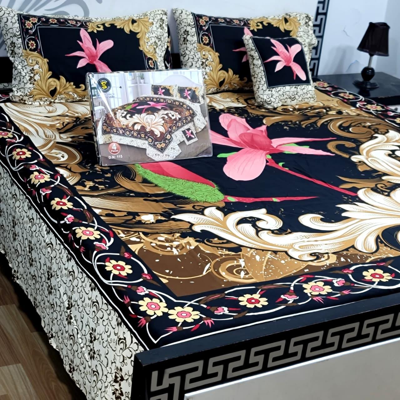 4pcs Bed Sheet Digital Print