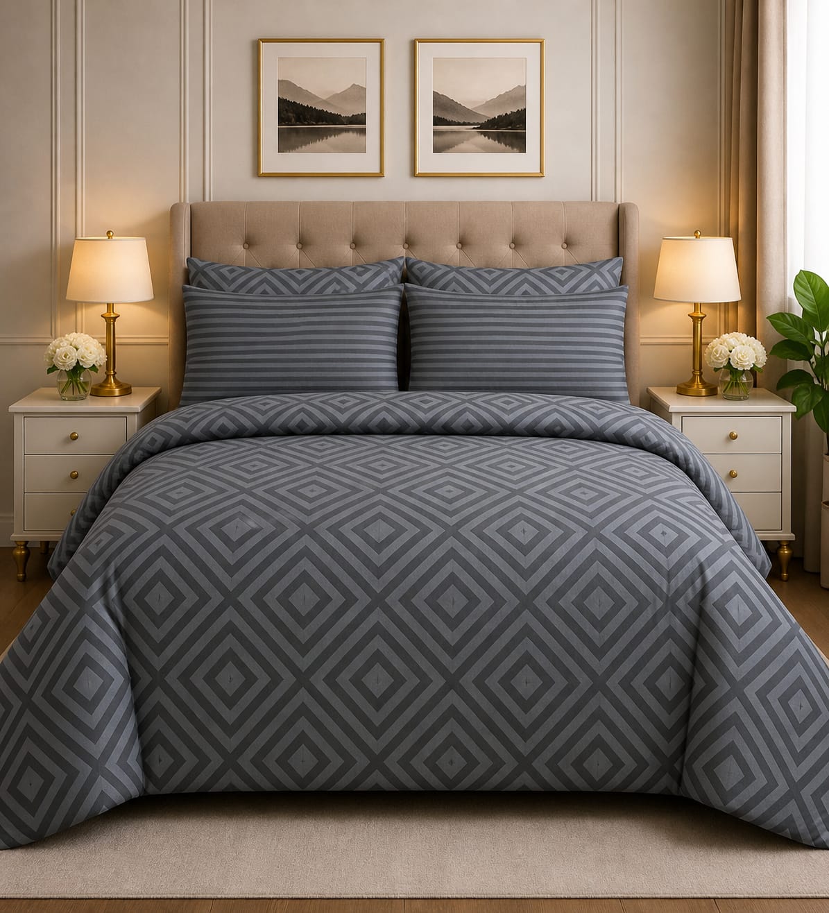 6pcs Comforter Set (Pure Cotton Stuff)
