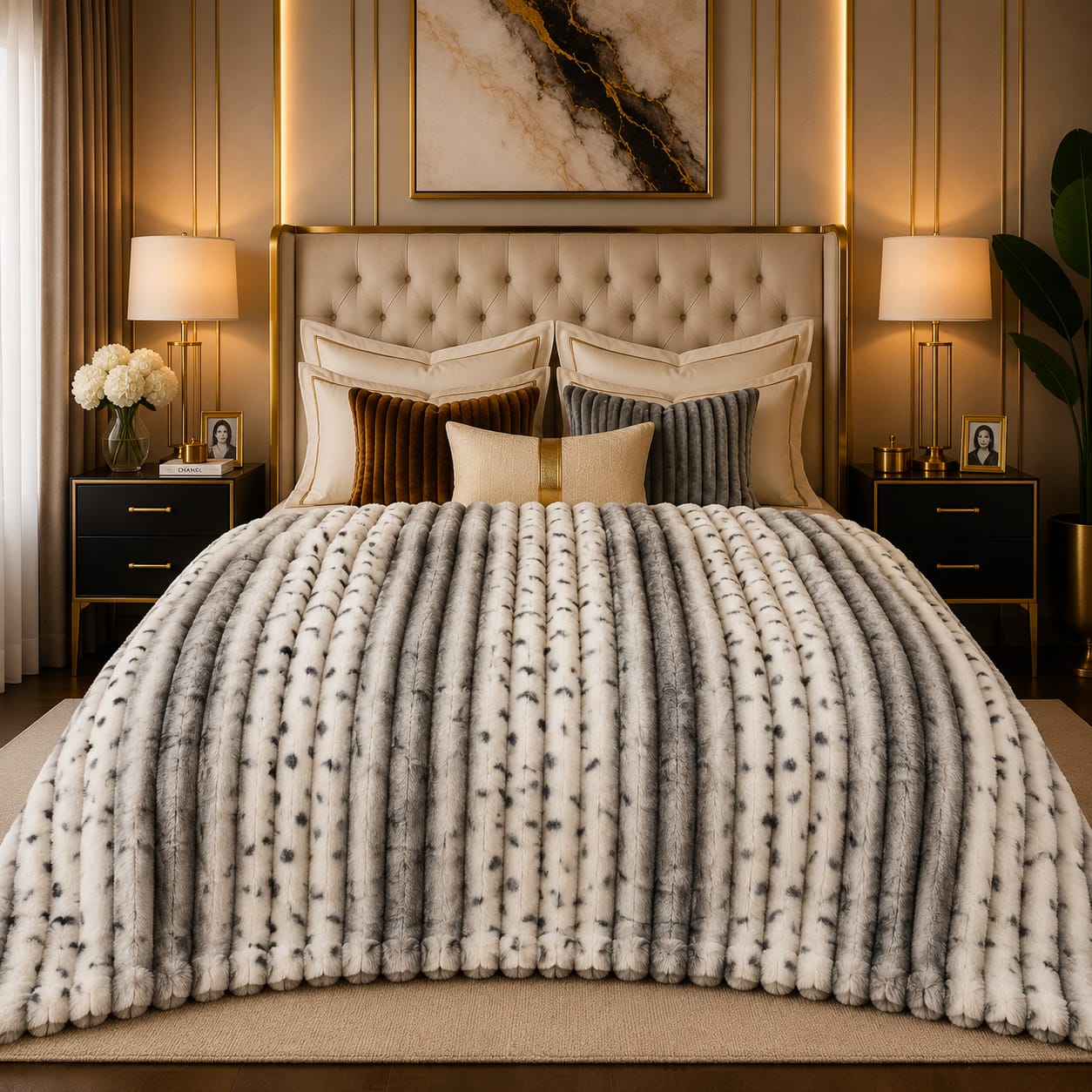 Ultra Soft Rabbit Embossed Fleece Blanket